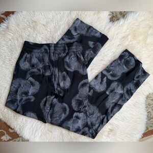 Anine Bing Soto Pants - Small - Black All Over Mushroom Print